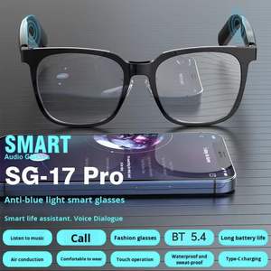 แว่นตาอัจฉริยะ 5.4 พร้อม AI ข้ามพรมแดน ระบบสั่งงานด้วยเสียง ควบคุมด้วยการสัมผัส ป้องกันแสงสีฟ้า แปลภาษาได้ 100 ภาษา รองรับการโทร - Product Image 2