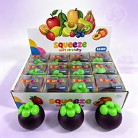 Nouveau produit : Jouet à presser en forme de mangoustan, en blocs de construction, fruit simulé, rebond lent, jouet anti-stress malléable