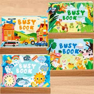 Livres éducatifs pour les tout-petits Activités d'apprentissage préscolaire Jouets Montessori pour enfants Jouets sensoriels <span class=keywords><strong>Livre</strong></span> occupé pour enfants - Product Image 3