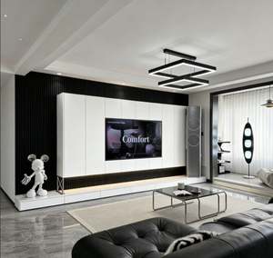 Mueble para TV BALOM Personalizado de 190 cm, Mueble para TV de Madera de Teca para Sala de Estar con 4 Puertas y 2 Cajones - Product Image 2