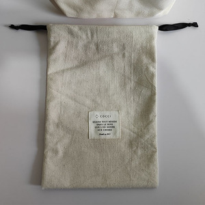 Reusable Drawstring Cotton Bags <b>Packaging</b> Cloth <b>Textile</b> <b>Packaging</b> Linen Pouch With Custom Logo - Product Image 4