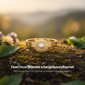 Pulsera de Perlas de Acero Inoxidable 316L con Baño de Oro PVD, Joyería Sostenible y Resistente - Product Image 3