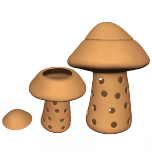 Pot de compostage de jardin enterré en terre cuite, écologique, décoratif et fonctionnel, en forme de champignon, pour <span class=keywords><strong>vers</strong></span> de terre, design personnalisé - Product Image 1