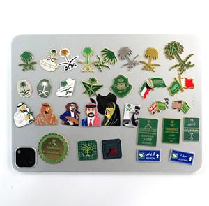 Ingrosso Personalizzato Inciso Oro Placcato in Metallo Saudi Arabia Saudita emblema distintivo per il telefono adesivo - Product Image 1