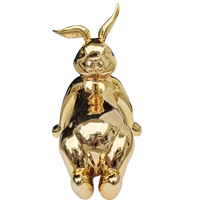 Sculpture en chrome d'un animal grandeur nature personnalisé Accessoires d'intérieur de mode pour la décoration intérieure en résine durable