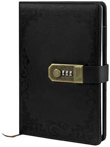 New Arrivals Leather Cover Hardcover Journal Notebook A5 <b>Diary</b> Custom Printing Planner Password <b>Lock</b> Gift Customized Logo 80 - Product Image 3