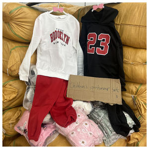 เสื้อผ้าเด็กมือสองขายส่ง ชุดกีฬาเด็กชายและเด็กหญิง 2 ชิ้น สำหรับเด็กทารกและเด็กโต แขนยาว โดยผู้ผลิต - Product Image 4