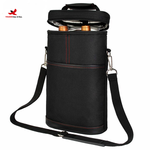 RTS Bulk Mixed Order Waterproof Portable 2-Bottle Wine & Beer Cooler Bag Insulated Picnic Shoulder Bag Detachable Divider - Product Image 2