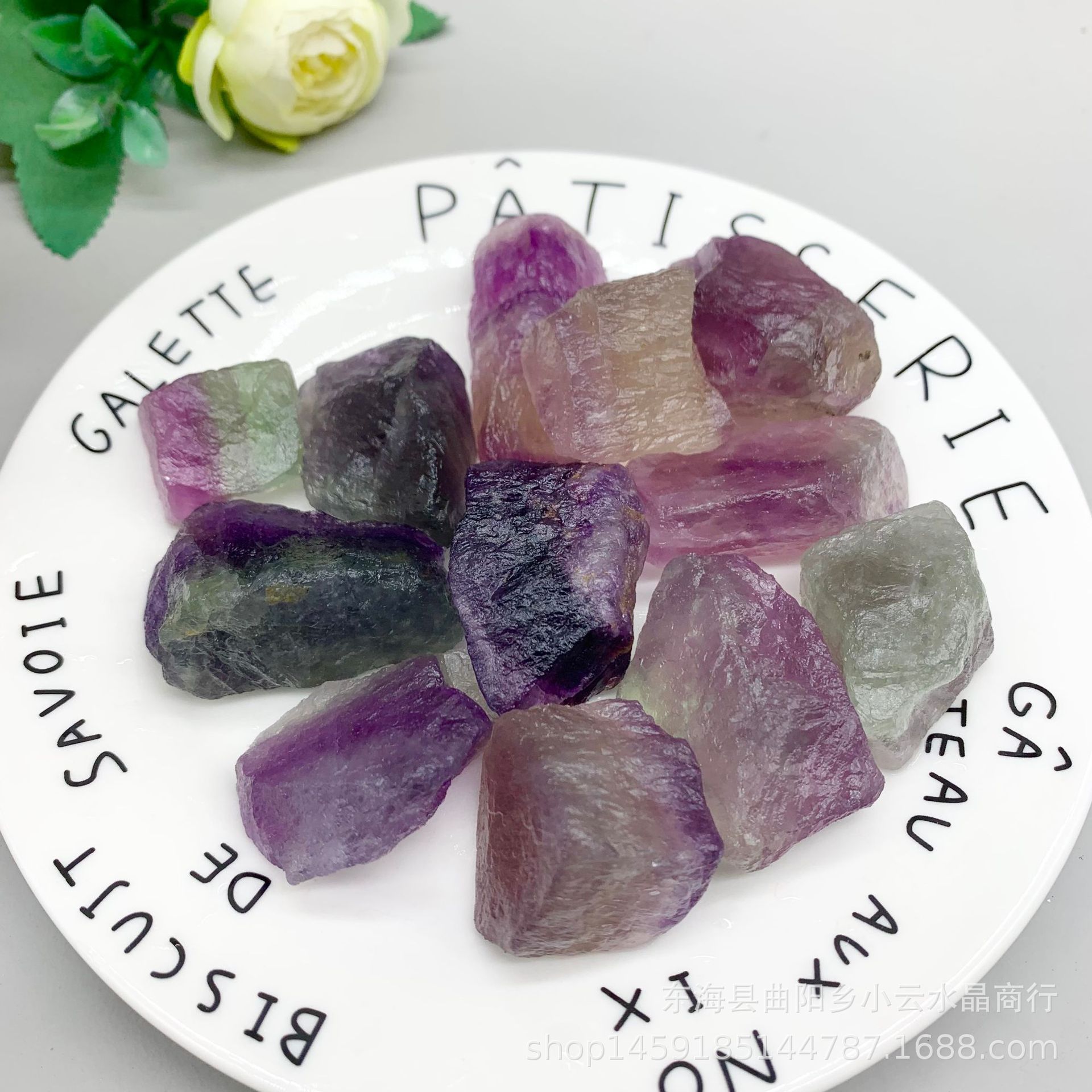 Pierre brute fluorite colorée