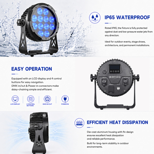 IP65 Waterproof 12x18W RGBWA UV 6in1 Wireless DMX Battery Powered LED Par Light for Wedding DJ Party Event - Product Image 3