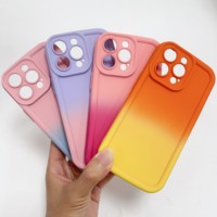 Étui de téléphone en TPU souple dégradé en gros d'usine pour iPhone 16 15 Pro max étui mobile de traitement de matériel personnalisé