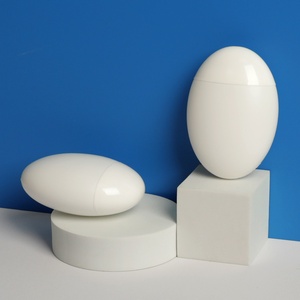 Vente en gros de flacons ovales plats uniques personnalisés de 50 ml, flacons en plastique pour soins de la peau, emballage cosmétique, flacon de lotion pour le visage, flacon de crème solaire - Product Image 3