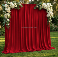 Rideau en panneaux de spandex extensible rouge sur mesure pour la décoration de mariage