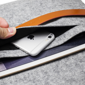 <span class=keywords><strong>Custodia</strong></span> Protettiva Unica Aarons per <span class=keywords><strong>iPad</strong></span> <span class=keywords><strong>Pro</strong></span> <span class=keywords><strong>12.9</strong></span> Pollici in Vera Pelle e Feltro di Lana, Antigraffio, Ecologica, con Fodera Resistente e Apertura a Sacchetto - Product Image 5