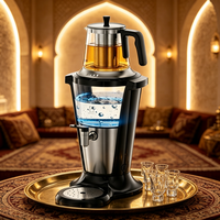Samovar de grande capacité 4L approuvé CB, théière en verre SCHOTT DURAN avec infuseur