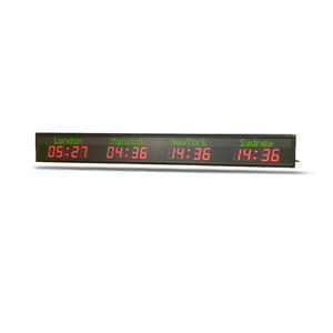 [Honghao] Reloj de pantalla Digital Led de tiempo de ciudad montado en la pared personalizable Reloj de zona horaria digital de zona horaria múltiple mundial - Product Image 2