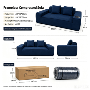 Sofá Moderno <span class=keywords><strong>de</strong></span> Compresión en Oferta, Espuma <span class=keywords><strong>de</strong></span> Alta Densidad, Tapizado en Tela Cómoda, Sofá <span class=keywords><strong>de</strong></span> 2 Plazas, Ecológico, para Apartamentos Pequeños - Product Image 6