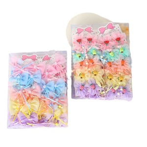 Cute Princess Style Hair <b>Clips</b> With Tassels And Bows For Children Side <b>Clip</b> Fabric Headdress Daily Use Random Color - Product Image 5