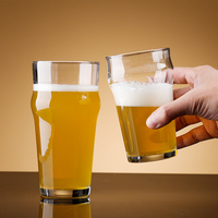 Verres à bière transparents personnalisés avec logo, verres à bière surdimensionnés pour la bière artisanale, verres à boire sans plomb pour restaurant