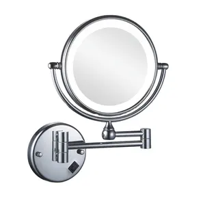 Bens Beelee — miroir mural de maquillage Double face à alimentation par prise, miroir grossissant 1x/5X, maquillage LED pour salle de bains