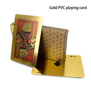 Hoogwaardige Luxe Gouden Speelkaarten Op Maat Bedrukt Voortreffelijk Ontwerp Duurzaam En Waterbestendig Plastic Fabrieksprijs - Product Image 2