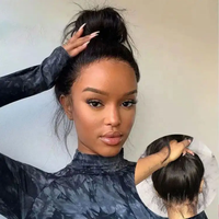 Wig rambut manusia depan renda 360 murah Wig rambut keriting Brasil Remy Wig rambut manusia depan renda penuh 360 Brasil grosir