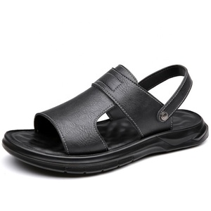 Sandalias de Verano para Hombre, Punta Abierta, Casuales, Suela de Goma, Forro de PU, Antideslizantes, Parte Superior de Cuero Genuino, Hechas en China - Product Image 5