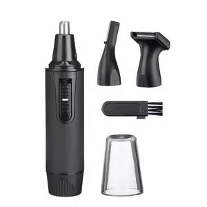 3 in 1 indolore naso sopracciglio orecchio Trimmer con lame <span class=keywords><strong>a</strong></span> doppio bordo impermeabile in acciaio inox ricarica USB - Product Image 3