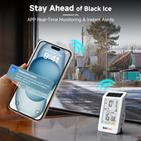 Station météo numérique LCD BaldrTherm WiFi et Bluetooth pour usage domestique, avec prévisions, moniteur de température et d'humidité pour le salon