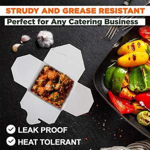 נייר להוציא מזון מכולות, רגיל לבן חצי Quart סיני אסיה ללכת תיבות - Product Image 5