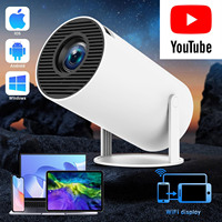 Mini-projecteur portable HY300 Pro sous Android OS, 1080P HD, style canon, pour home cinéma, avec fonction de mise en miroir sans fil de l'écran du téléphone