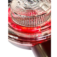 Feu de signalisation solaire 2-en-1 pour cône de circulation, avec batterie de secours, lumière d'avertissement routière prismatique réfléchissante haute intensité pour
