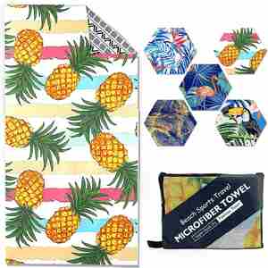 Serviette de plage en polyester jetable avec logo personnalisé, séchage rapide, double face, compressible, respirante, utilisable toute l'année pour adultes - Product Image 1