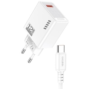 KAKUBA USB Type-C Charger 12W 5V/2.4A White Wall <b>Adapter</b> for Smartphones Tablets - Product Image 1