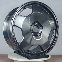 Jantes de voiture Ls Adamas Jdm Style Deep Dish, finition brossée Gunmatel, 2 pièces, forgées, pour Benz W140 W201 W126 W124 W126