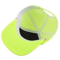 Gorra de Béisbol Deportiva de 5 Paneles con Logotipo Bordado en 3D Personalizado, Impermeable, de Poliéster, con Perforaciones Cortadas a Láser