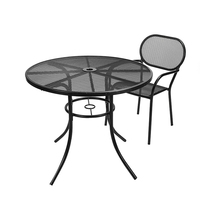 Tables basses rondes avec cadre en acier, petites tables d'appoint conviviales pour le salon, la chambre à coucher, le bureau, le dessus brun rustique et le noir
