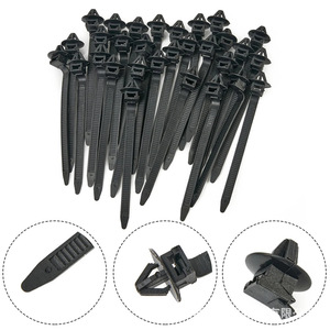 Nylon Cable Ties Q26 Self Locking <b>Black</b> Pin Type Wire <b>Harness</b> Clips - Product Image 5