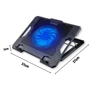 Dispositivo di raffreddamento per computer portatile regolabile in alluminio da 14cm con supporto per ventilatore con L37cm X W27cm X H3cm per iPad