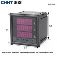 Voltmeter Digital Satu Fasa Tiga Fasa Chint PA666 Amperemeter DC 450V Meter Listrik Tiga Kawat Proyek Pembangkit Listrik Tenaga Air Amperemeter