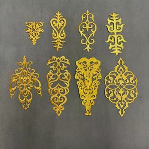 Zsy bán buôn sắt trên Thêu Hoa Vàng guipure ren trang trí đính vá cho Ấn Độ Bridal Wedding Evening Dress - Product Image 1