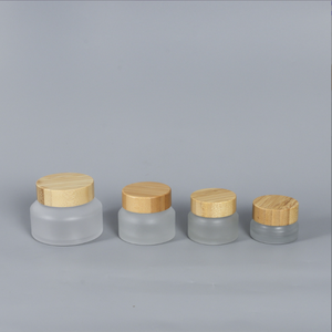 Botol Kaca Transparan Berbentuk Miring dengan Pompa Tetes Kayu Bambu, <span class=keywords><strong>Set</strong></span> Botol <span class=keywords><strong>Jar</strong></span> untuk Kemasan Serum, Lotion, Krim - Product Image 3