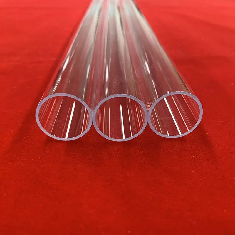 Customized Size Clear Quartz Glass Tube Fused Silica glass sleeve Transparent Quartz Tubing