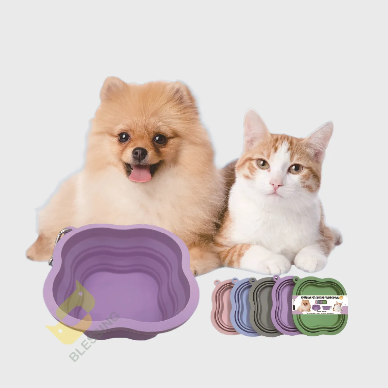 Wholesale Pet Supplies Folding Pet Bowls Feeders Outdoor And Portable Dog Bowl Silicone Pet Water Food