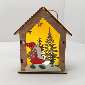 Decorazioni Natalizie Bestwish: Piccole <span class=keywords><strong>Case</strong></span> in Legno Luminose Ecologiche 10x10x10cm per <span class=keywords><strong>Capodanno</strong></span> - Product Image 3
