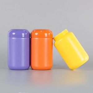 Customized Capsule <b>Bottle</b> Orange Purple Yellow Pharmaceutical Packaging HDPE Plastic <b>Pill</b> Jar For Health Products With Screw Cap - Product Image 1