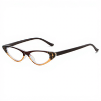 Lunettes de lecture œil d'aigle tendance, monture florale colorée, forme œil de chat, anti-lumière bleue, verres transparents