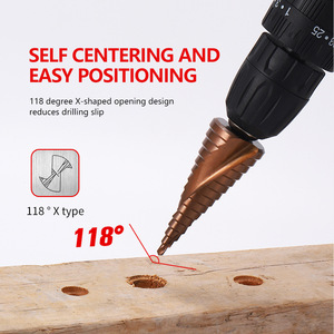 M35 HSS <strong>Cobalt</strong> Spiral Flute Step <strong>Drill</strong> <strong>Bit</strong> <strong>Set</strong> Pagoda <strong>Drill</strong> <strong>Bit</strong> for Stainless Steel Metal Sheet Drilling - Product Image 3