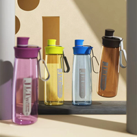 Bouteille d'eau de sport PC 800 ml, design anti-fuite, compatible lave-vaisselle, écologique, avec sangle de transport pour la randonnée et l'usage quotidien