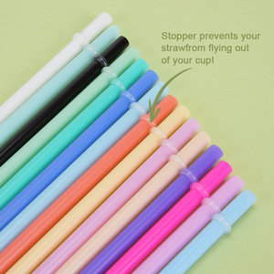 <span class=keywords><strong>Paille</strong></span> de rechange en <span class=keywords><strong>plastique</strong></span> de couleur dure réutilisable sans Bpa durable 7*235mm pour gobelet de 16oz 15 couleurs en stock - Product Image 4